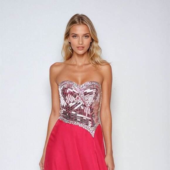JT Dresses & Skirts - New Strapless A-Line Rhinestones Embellished Prom Gown w/ Sweetheart Neck JT 543